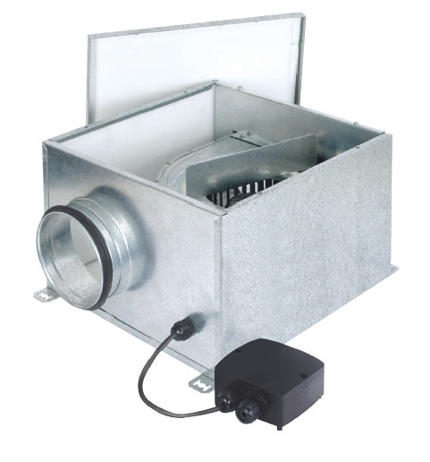 CVB 900/200 SLIMBOX - potrubný zvukovo izolovaný ventilátor